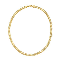 Yellow Gold Polished Lite Oval Snake Chain Bracelet