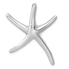Sterling Silver Rhodium-plated Polished Starfish Slide LP-028