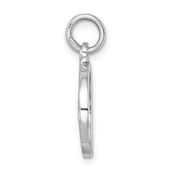 Sterling Silver Rhodium-plated Polished Enameled Wave Pendant LP-147