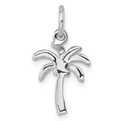 Sterling Silver Rhodium-plated Polished Palm Tree Pendant LP-170
