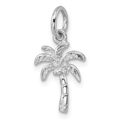Sterling Silver Rhodium-plated Polished Palm Tree Pendant LP-170