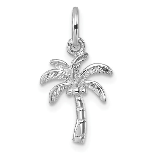 Sterling Silver Rhodium-plated Polished Palm Tree Pendant LP-170