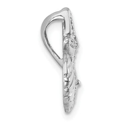 Sterling Silver Rh-plated Polished Starfish,Sand Dollar & Shell Chain Slide LP-229