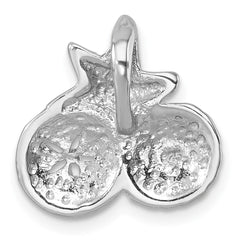 Sterling Silver Rh-plated Polished Starfish,Sand Dollar & Shell Chain Slide LP-229