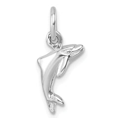 Sterling Silver Rhodium-plated Polished Dolphin Pendant LP-299