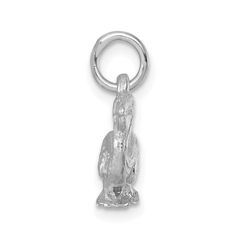 Sterling Silver Rhodium-plated Pelican Pendant LP-436