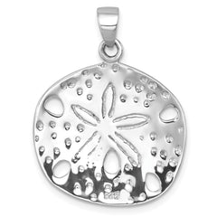 Sterling Silver Rhodium-plated Polished Sand Dollar Pendant LP-443
