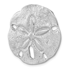 Sterling Silver Rhodium-plated Polished and Textured Sand Dollar Pendant LP-656
