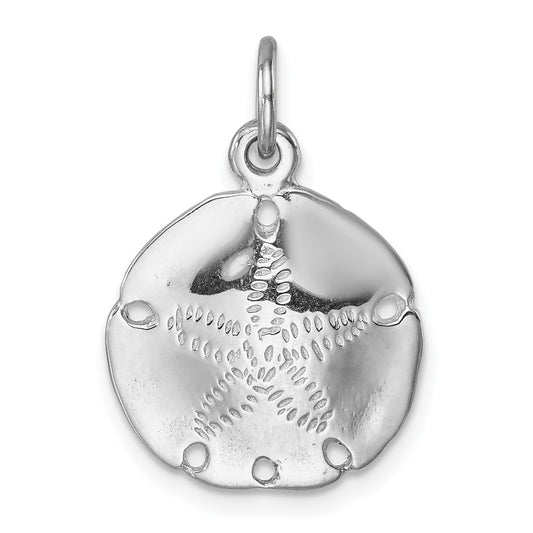 Sterling Silver Rhodium-plated Polished Sand Dollar Pendant LP-731