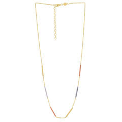 Tri-color Gold Polished Necklace