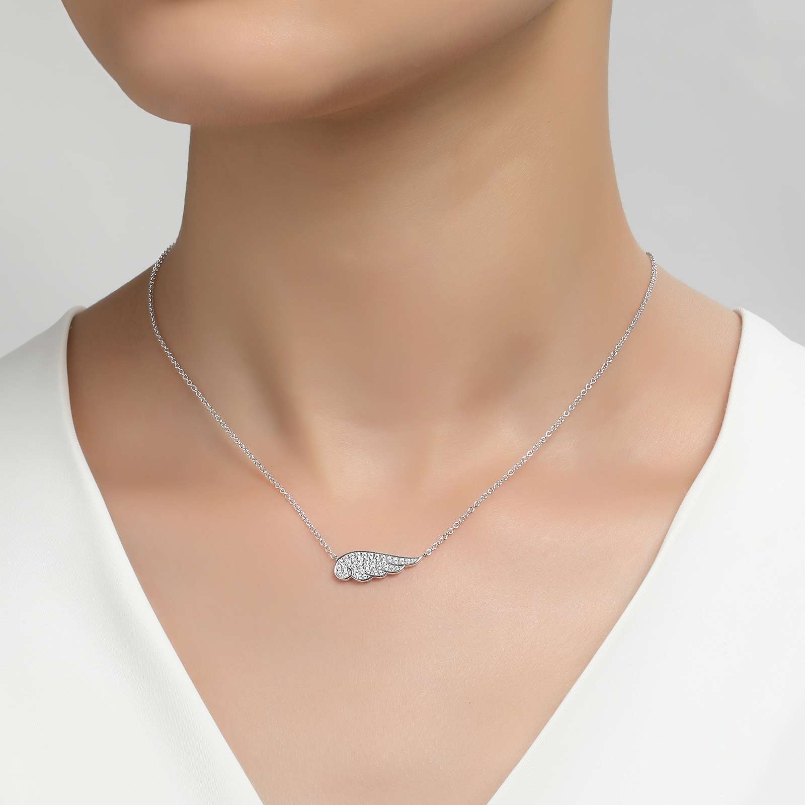 LAFONN 0.33 CTW Angel Wing Necklace N0018CLP18