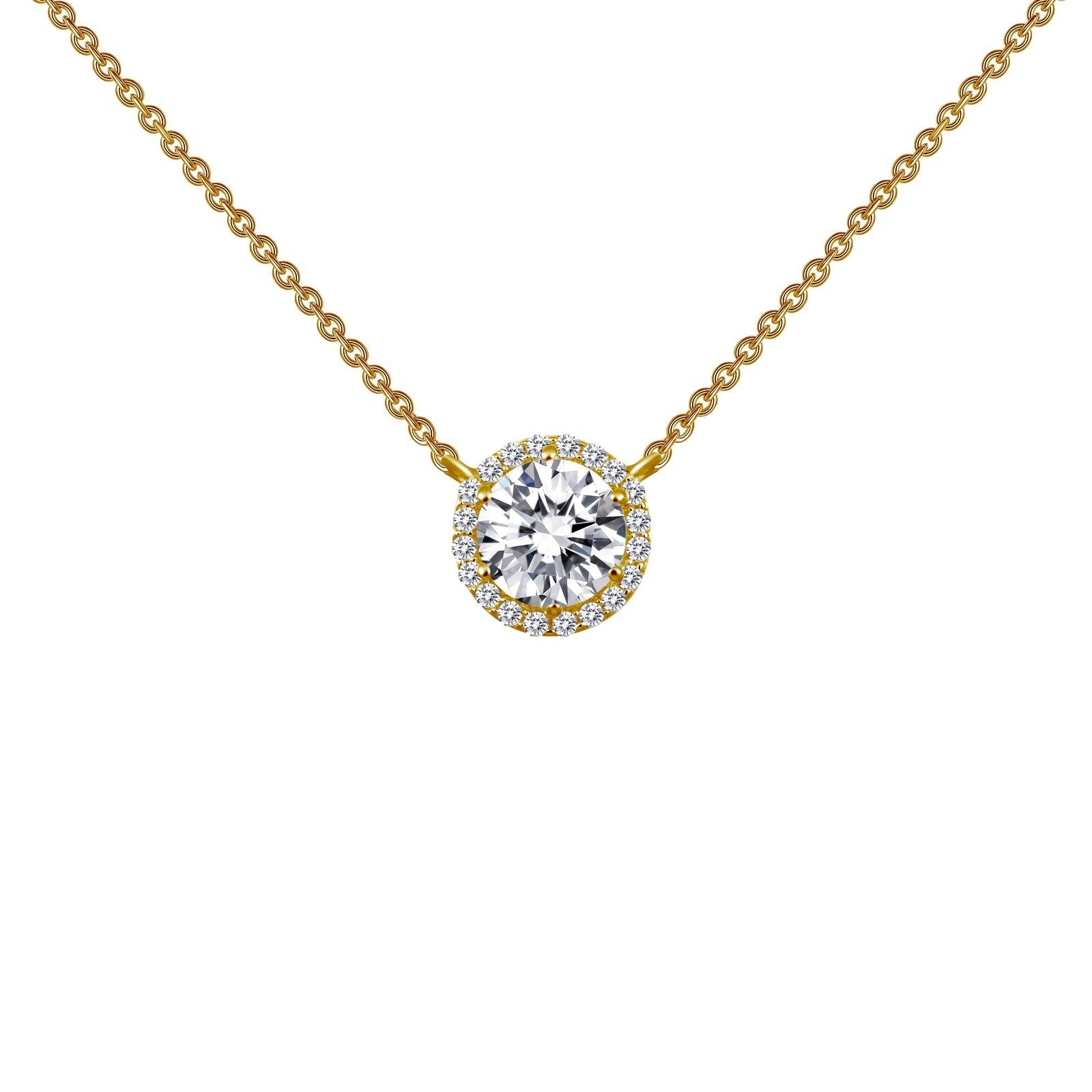 LAFONN 1.23 CTW Halo Necklace N0038CLP18