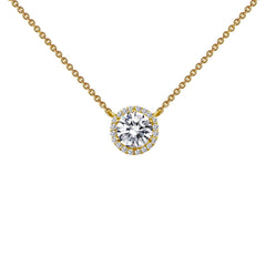 LAFONN 1.23 CTW Halo Necklace N0038CLP18