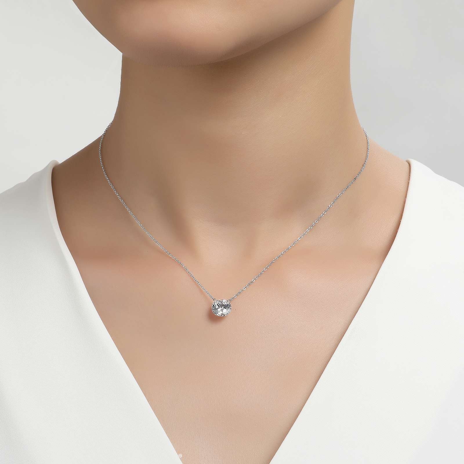 LAFONN Frameless Solitaire Necklace N0070CLP18
