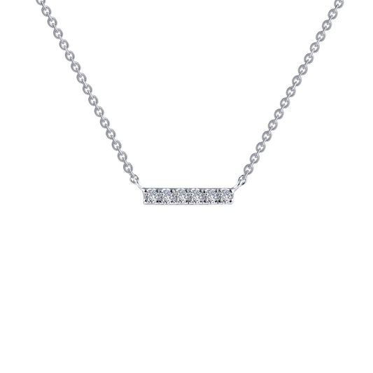 LAFONN 0.09 CTW Dainty Bar Necklace N0096CLP18