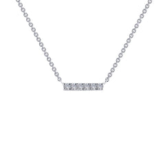LAFONN 0.09 CTW Dainty Bar Necklace N0096CLT18