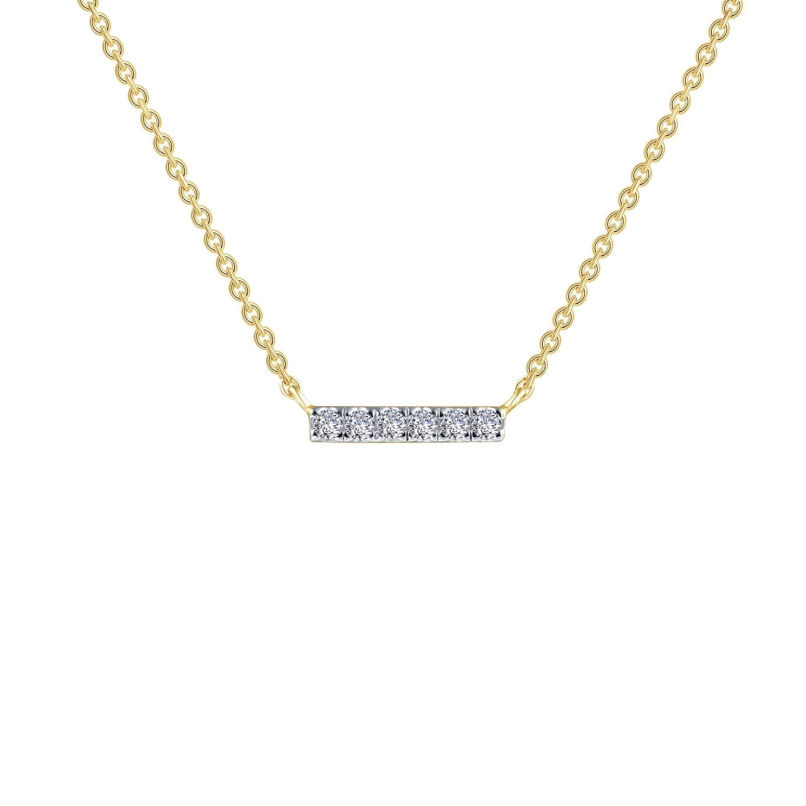 LAFONN 0.09 CTW Dainty Bar Necklace N0096CLP18