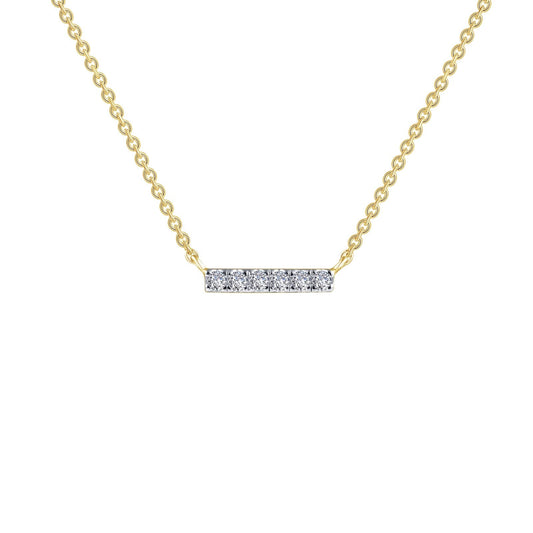 LAFONN 0.09 CTW Dainty Bar Necklace N0096CLT18