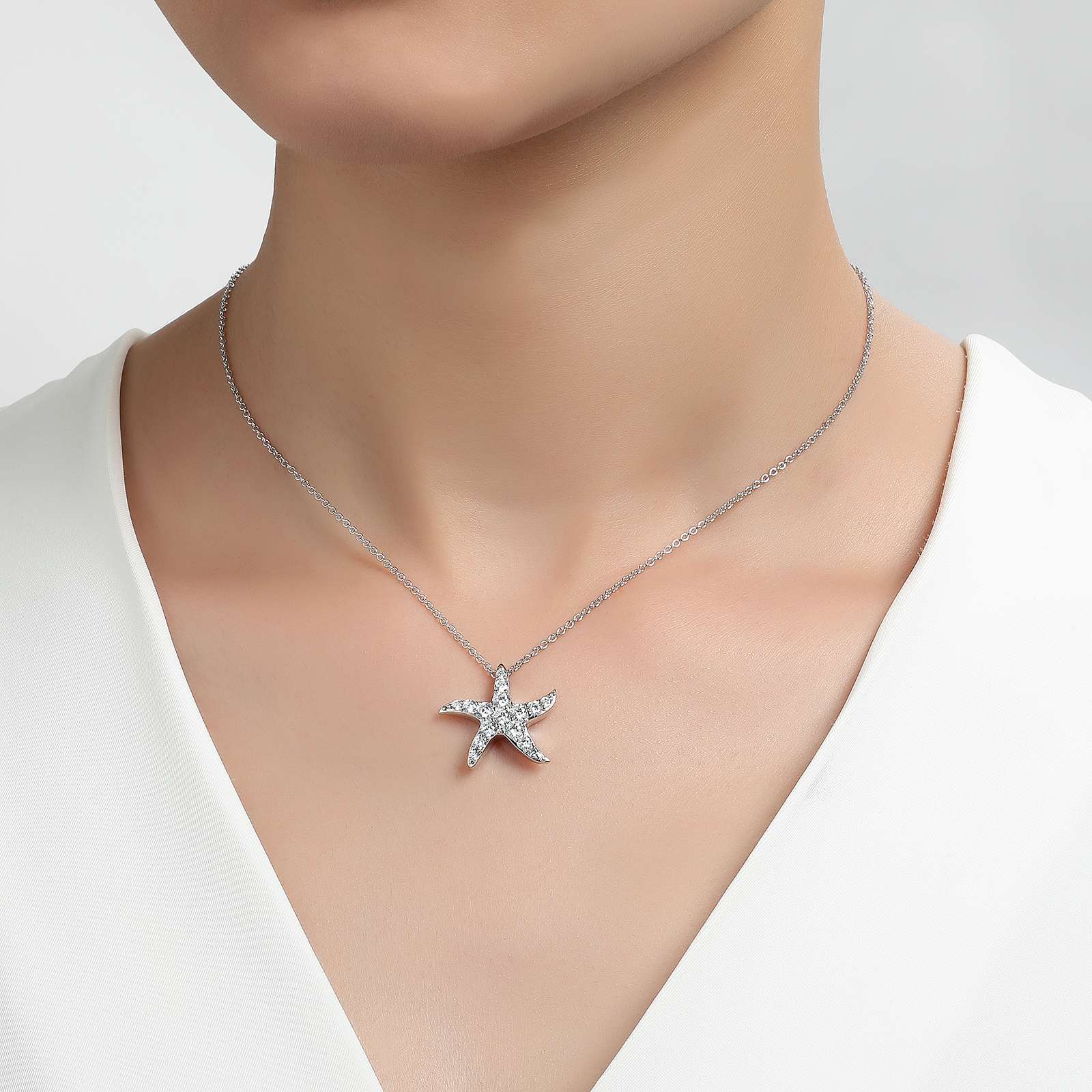 LAFONN Whimsical Starfish Necklace N0177CLP20