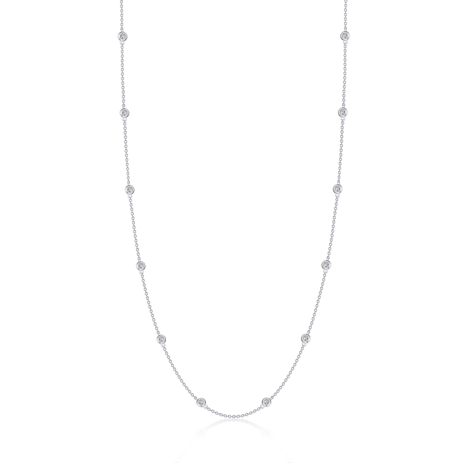 LAFONN 0.73 CTW Station Necklace N0219CLP18