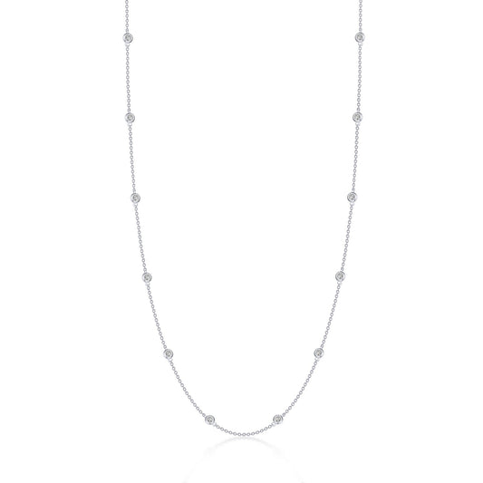 LAFONN 0.73 CTW Station Necklace N0219CLP18