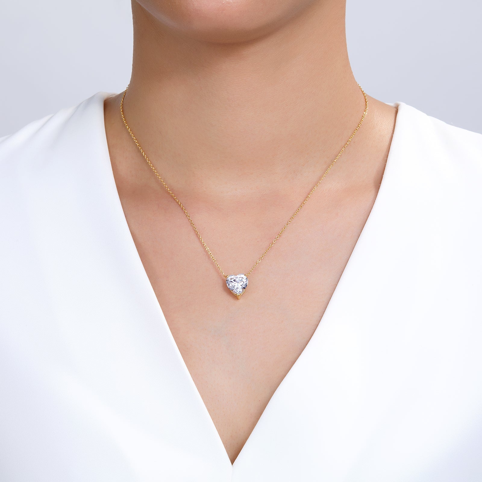 LAFONN Heart Solitaire Necklace N0245CLP20