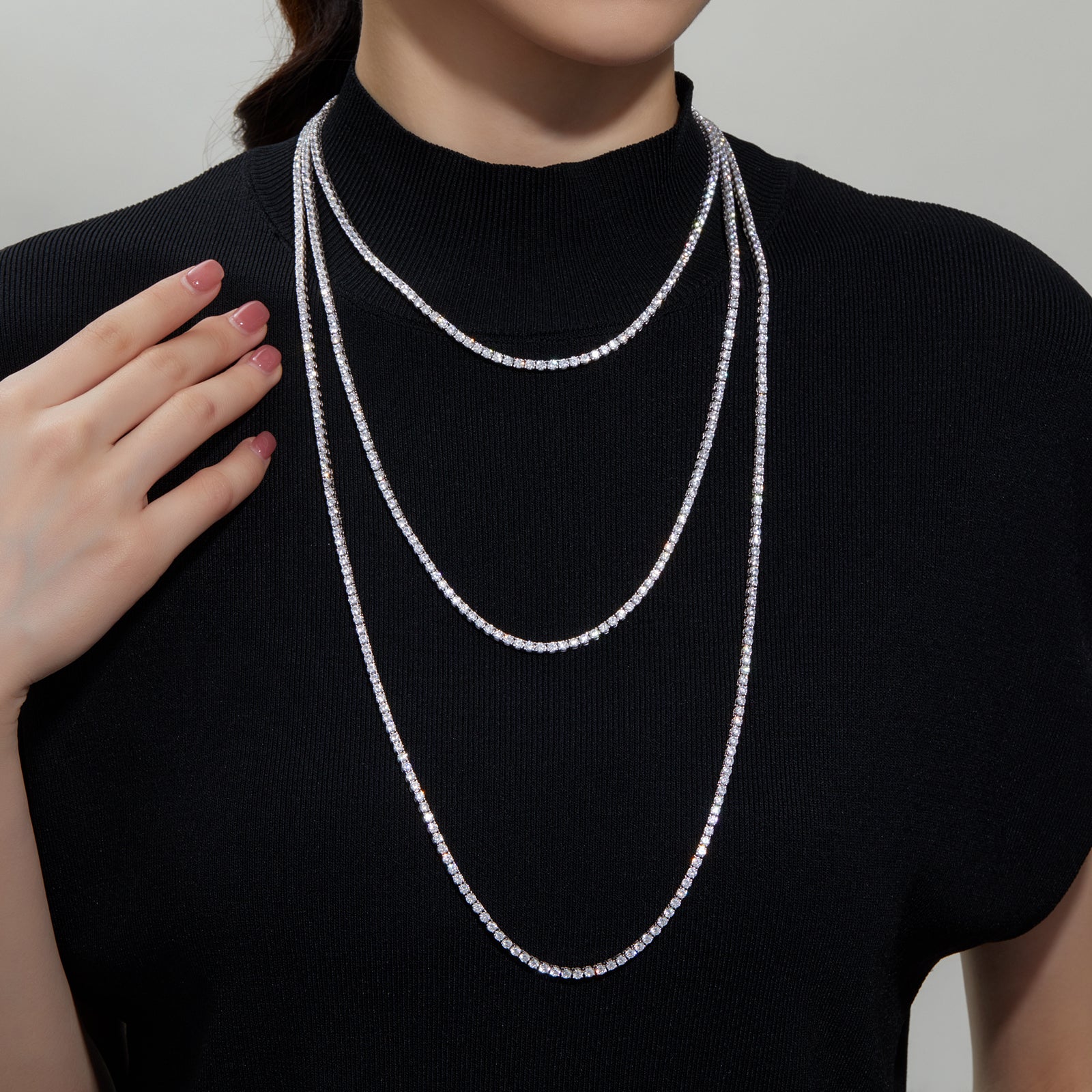 LAFONN Tennis Necklace N0254CLP15