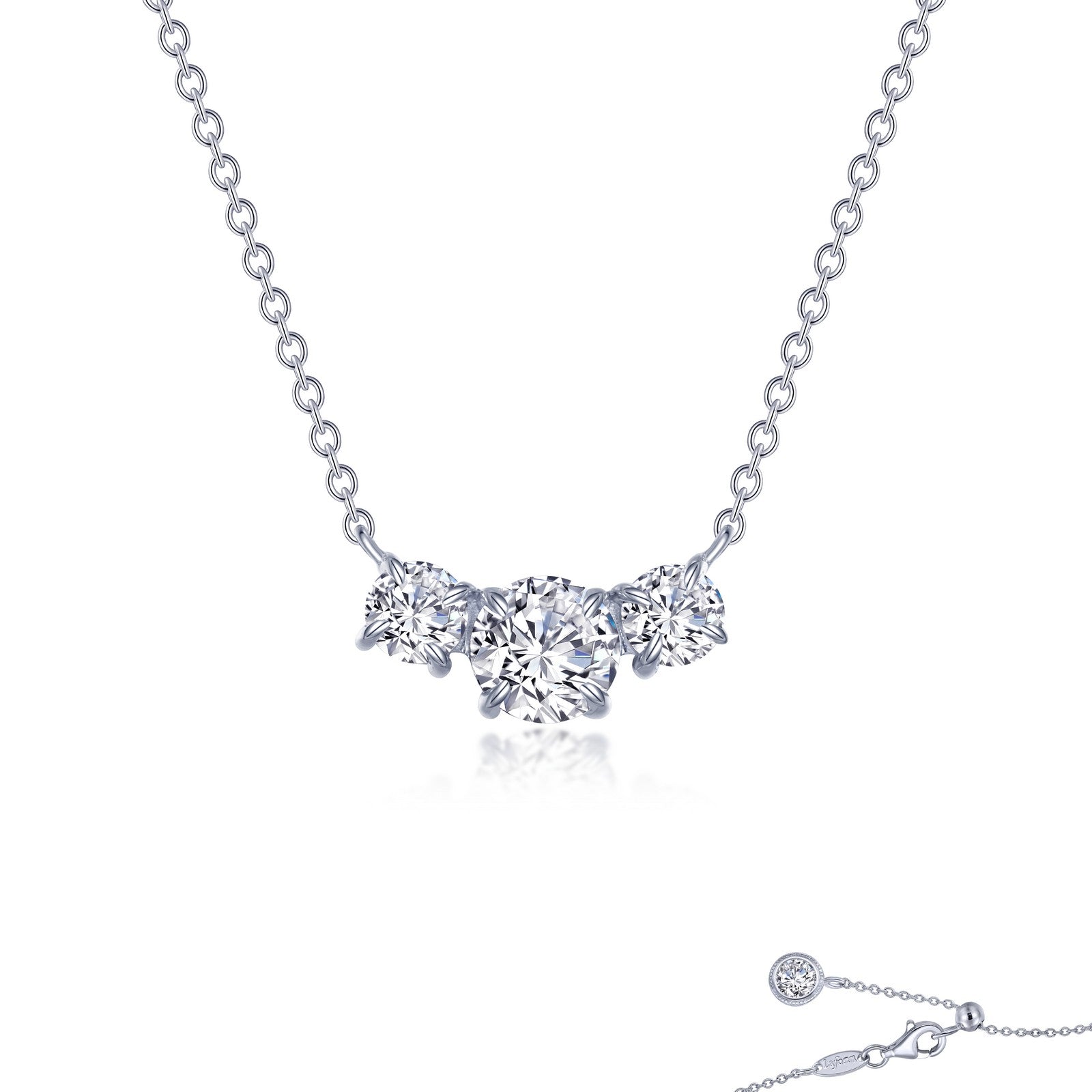 LAFONN Three-Stone Necklace N0259CLP20