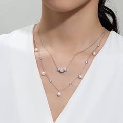 LAFONN Three-Stone Necklace N0259CLP20