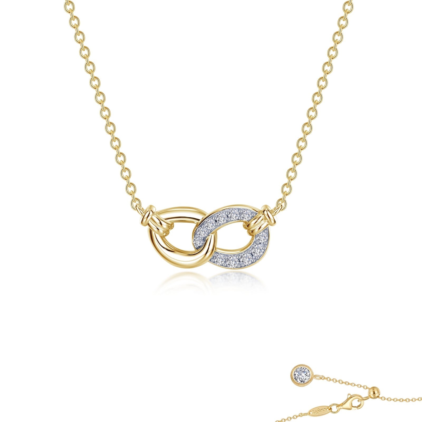 LAFONN Interlocking Circles Necklace N0271CLP20