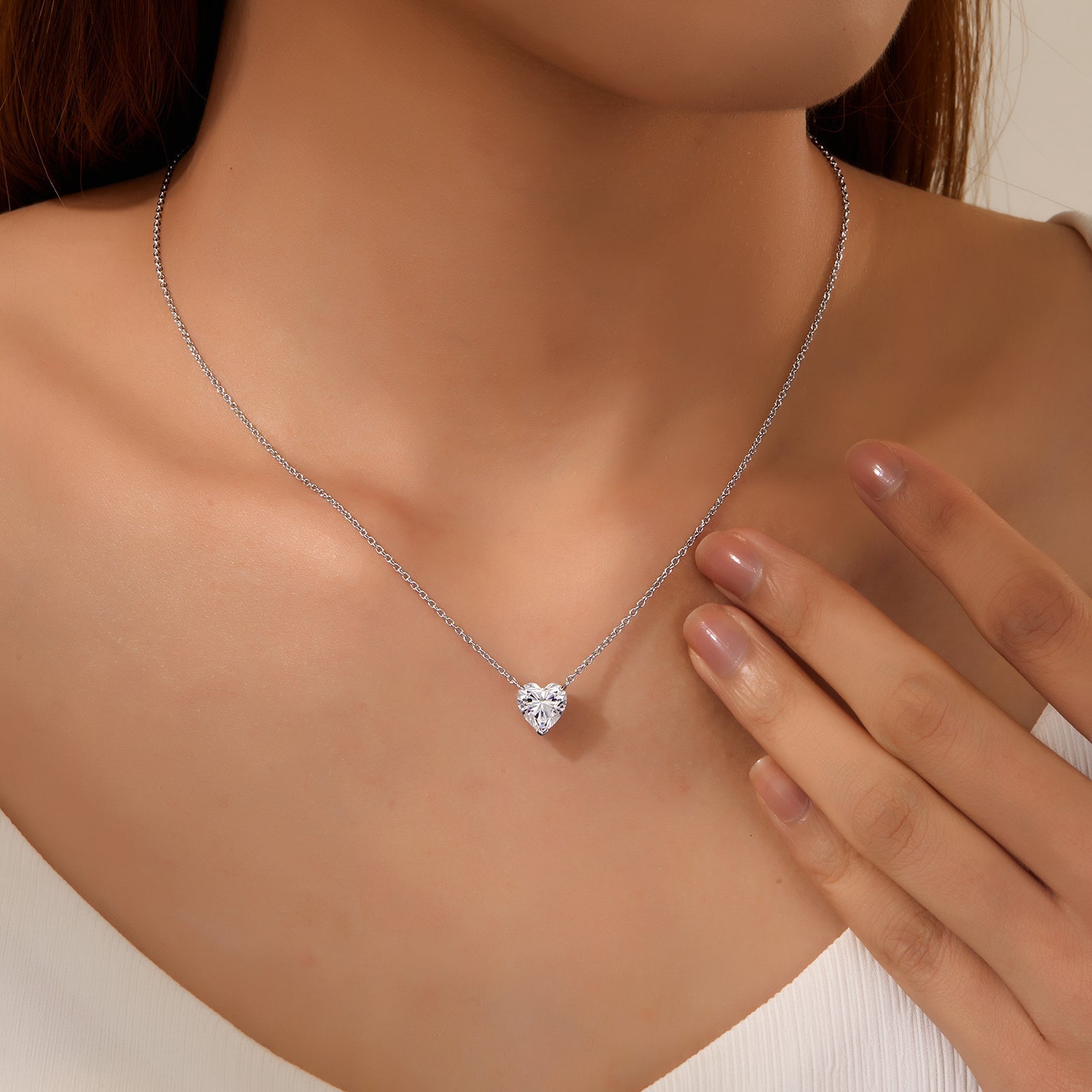 LAFONN Heart Solitaire Necklace N0277CLP20