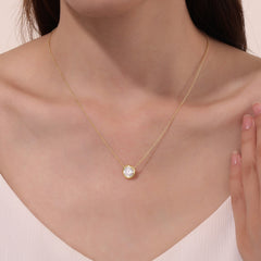 LAFONN 1.25 CTW Bezel-set Solitaire Necklace N0295CLP16