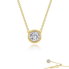 LAFONN 1.25 CTW Bezel-set Solitaire Necklace N0295CLP16
