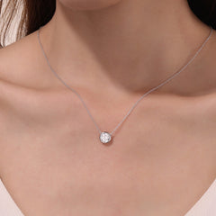 LAFONN 1.25 CTW Bezel-set Solitaire Necklace N0295CLP16