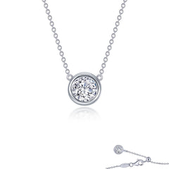 LAFONN 1.25 CTW Bezel-set Solitaire Necklace N0295CLP16
