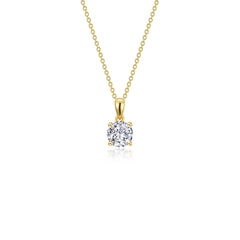LAFONN 0.50 CTW 4-Prong Solitaire Necklace N0302CLP20