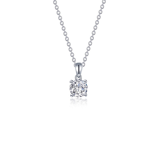 LAFONN 0.65 CTW 4-Prong Solitaire Necklace N0303CLP20
