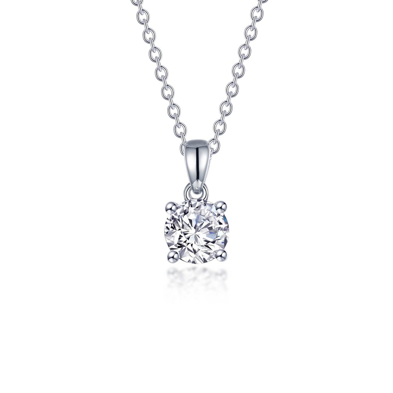 LAFONN 1.5 CTW 4-Prong Solitaire Necklace N0307CLP20