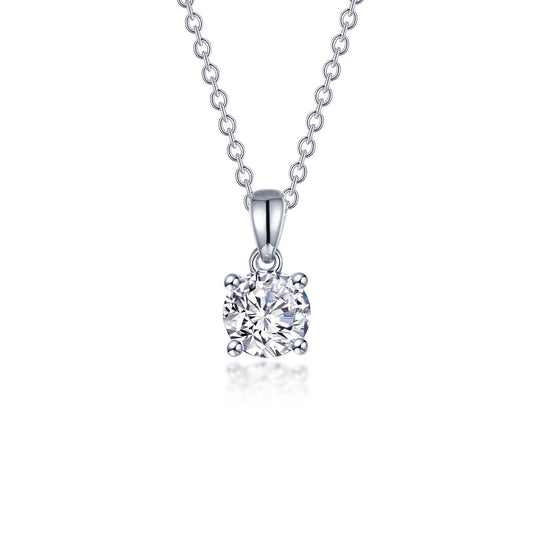 LAFONN 1.5 CTW 4-Prong Solitaire Necklace N0307CLP20