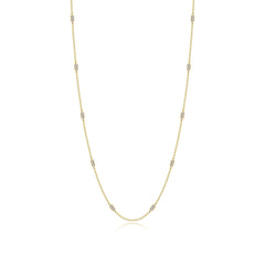 LAFONN 0.6 CTW Adjustable Station Necklace N0321CLG18