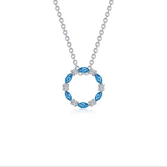 LAFONN Fancy Lab-Grown Sapphire Open Circle Necklace SYN018SP20