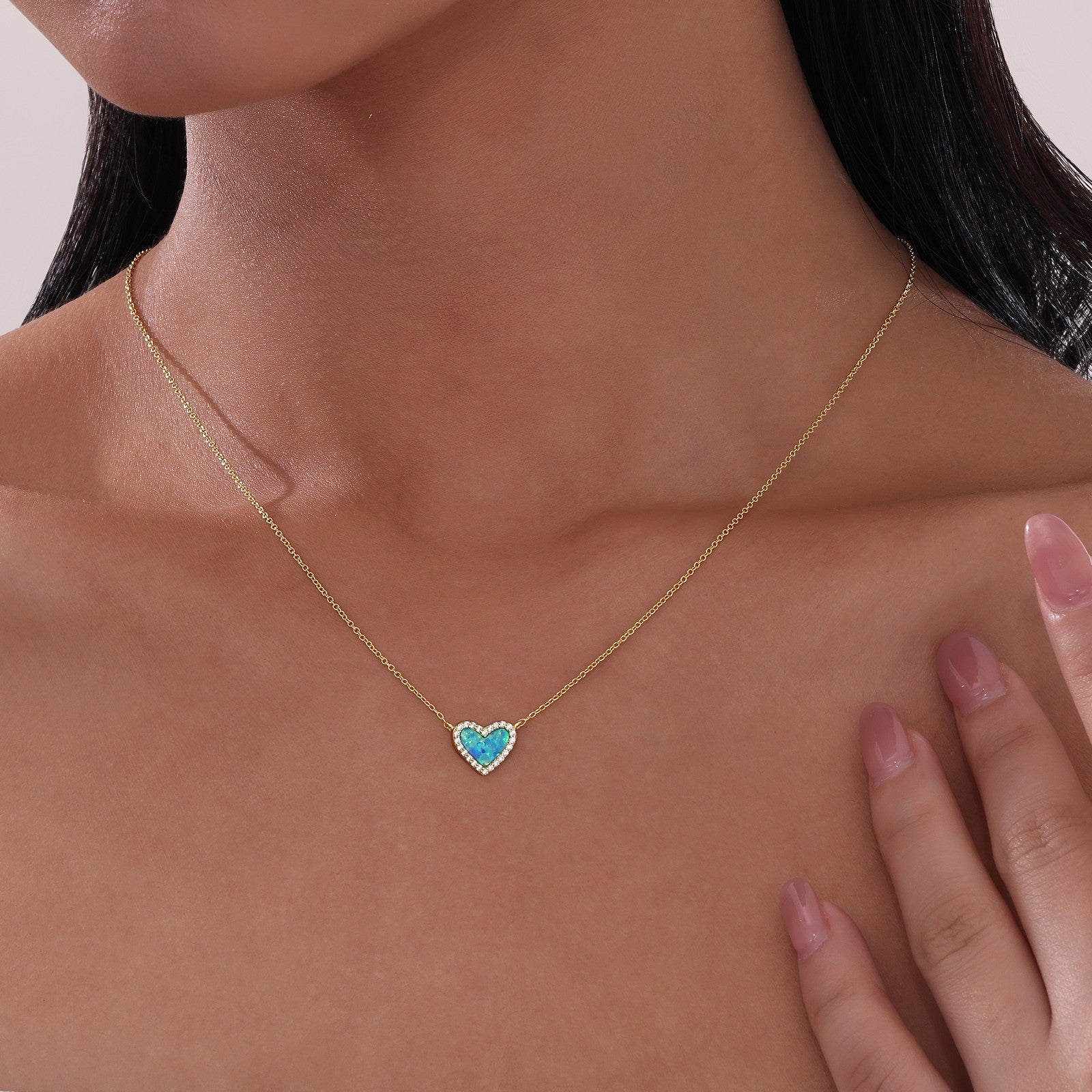 LAFONN Halo Heart Necklace N0331OPG20