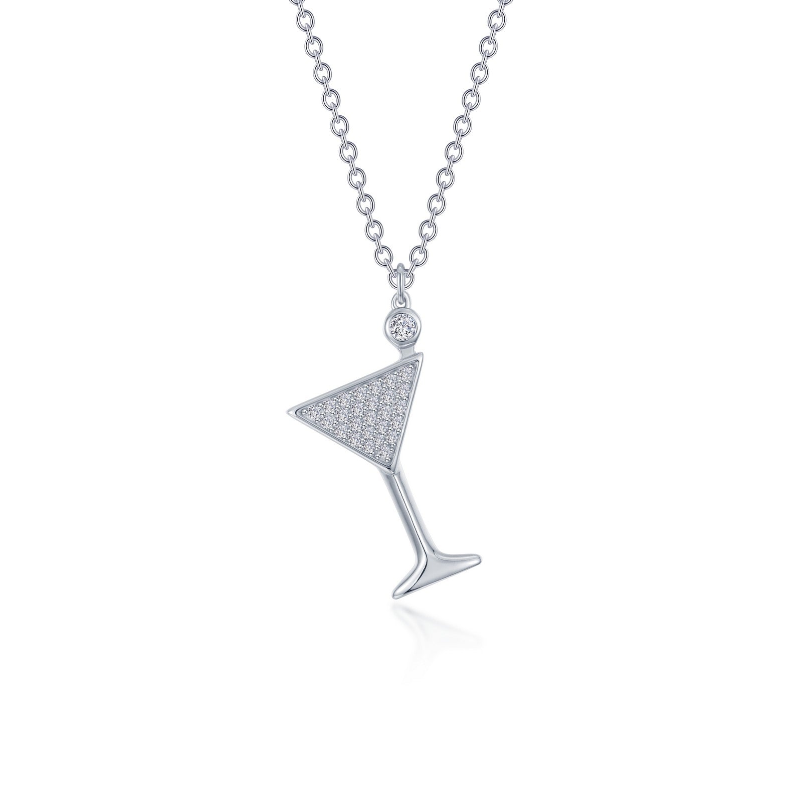 LAFONN Pave Martini Glass Necklace N0332CLP20