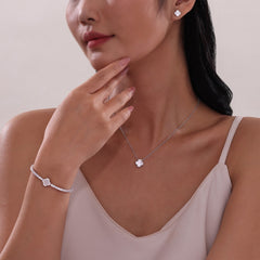 LAFONN 0.49 CTW Halo Necklace N0334AGP20