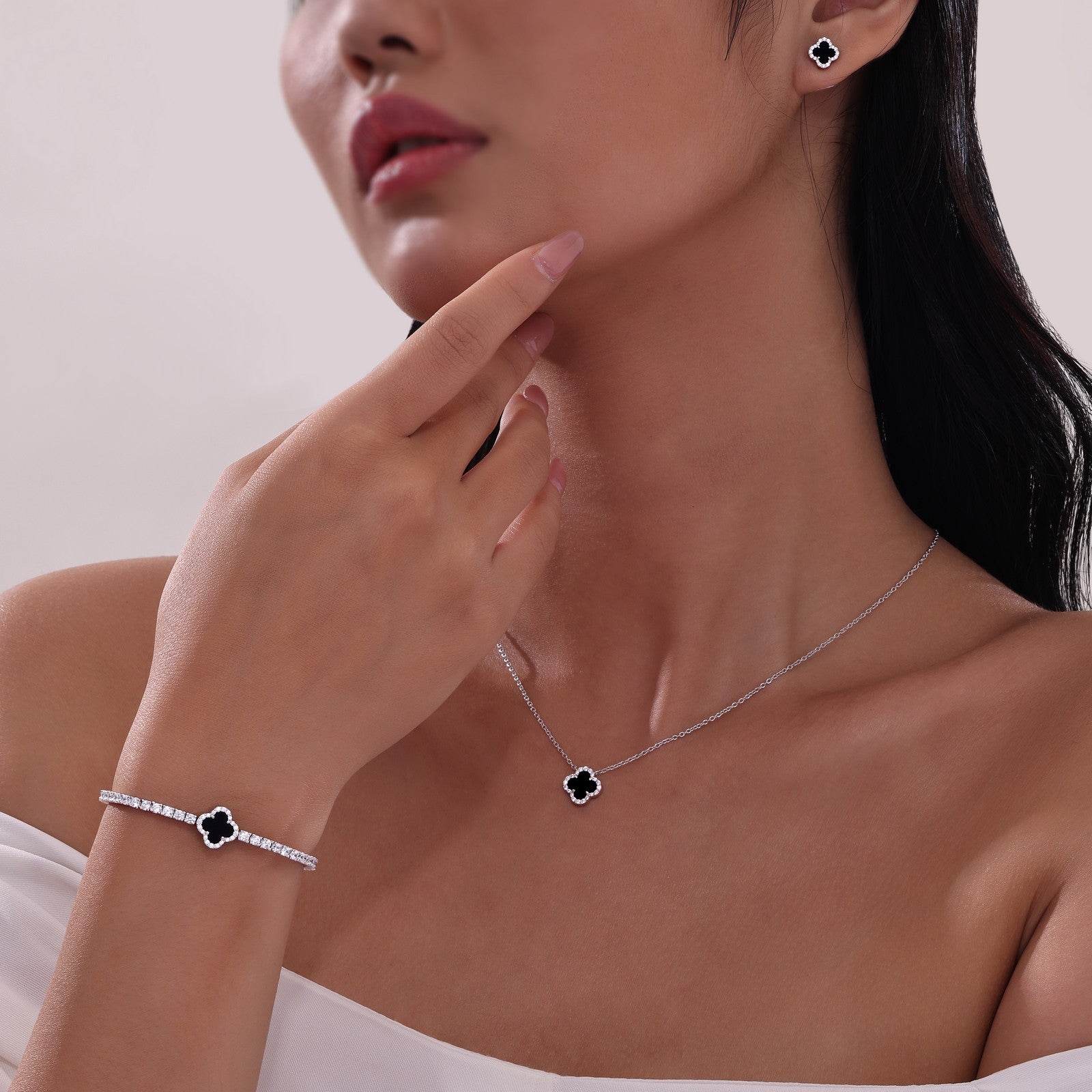 LAFONN 0.49 CTW Halo Necklace N0334OXP20