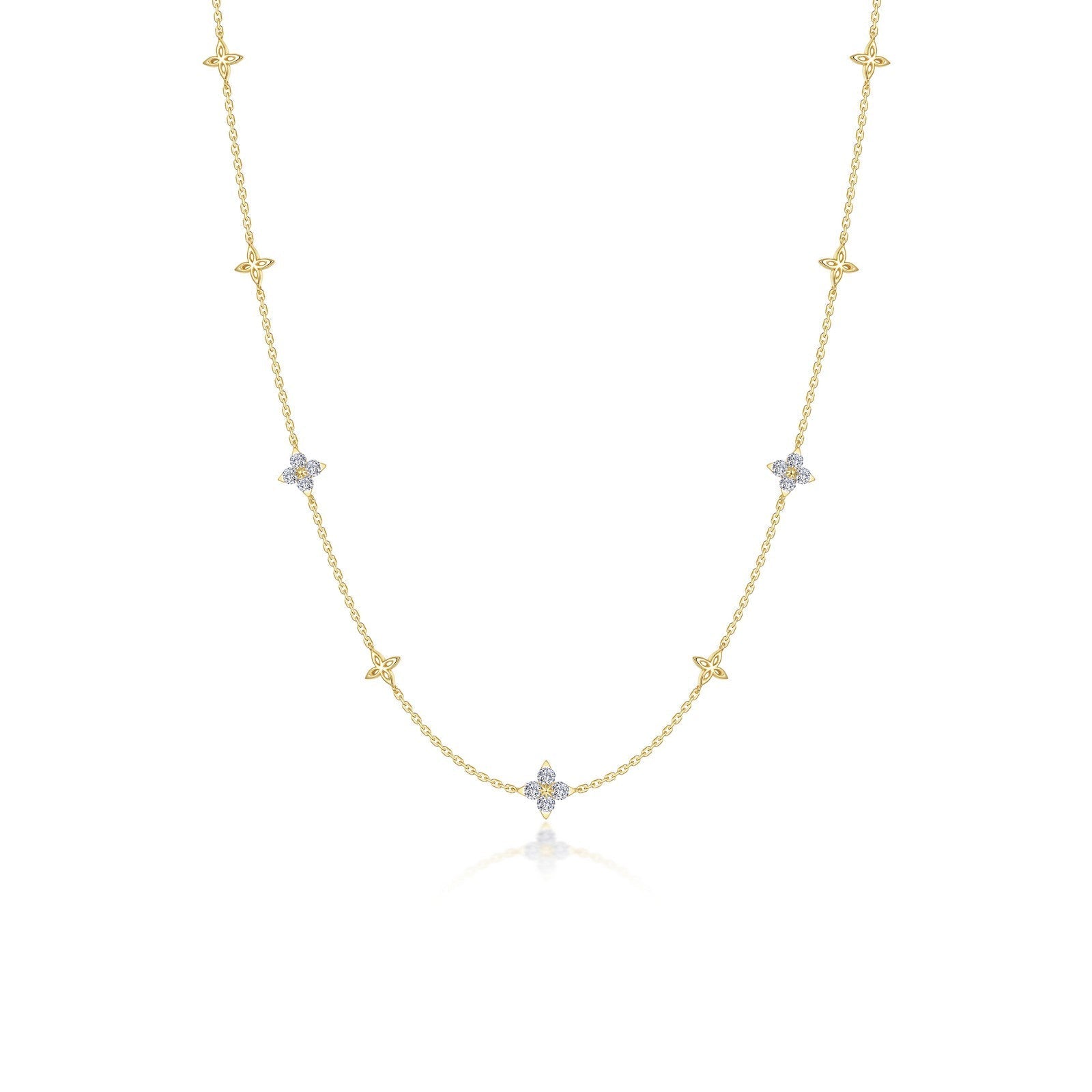 LAFONN Trillium Station Necklace N0352CLG20