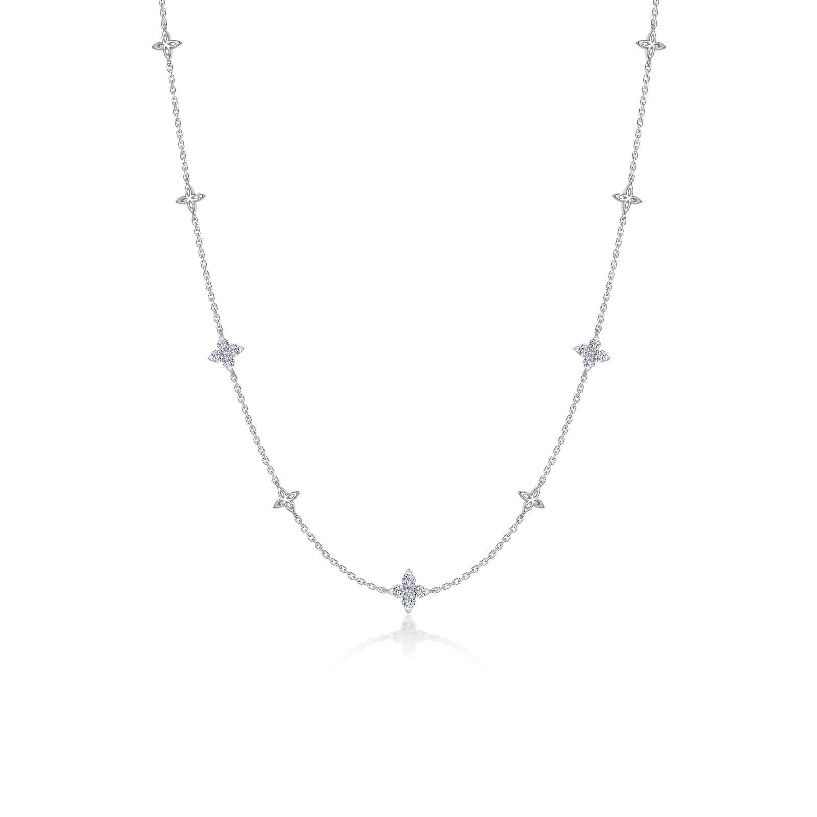 LAFONN Trillium Station Necklace N0352CLP20