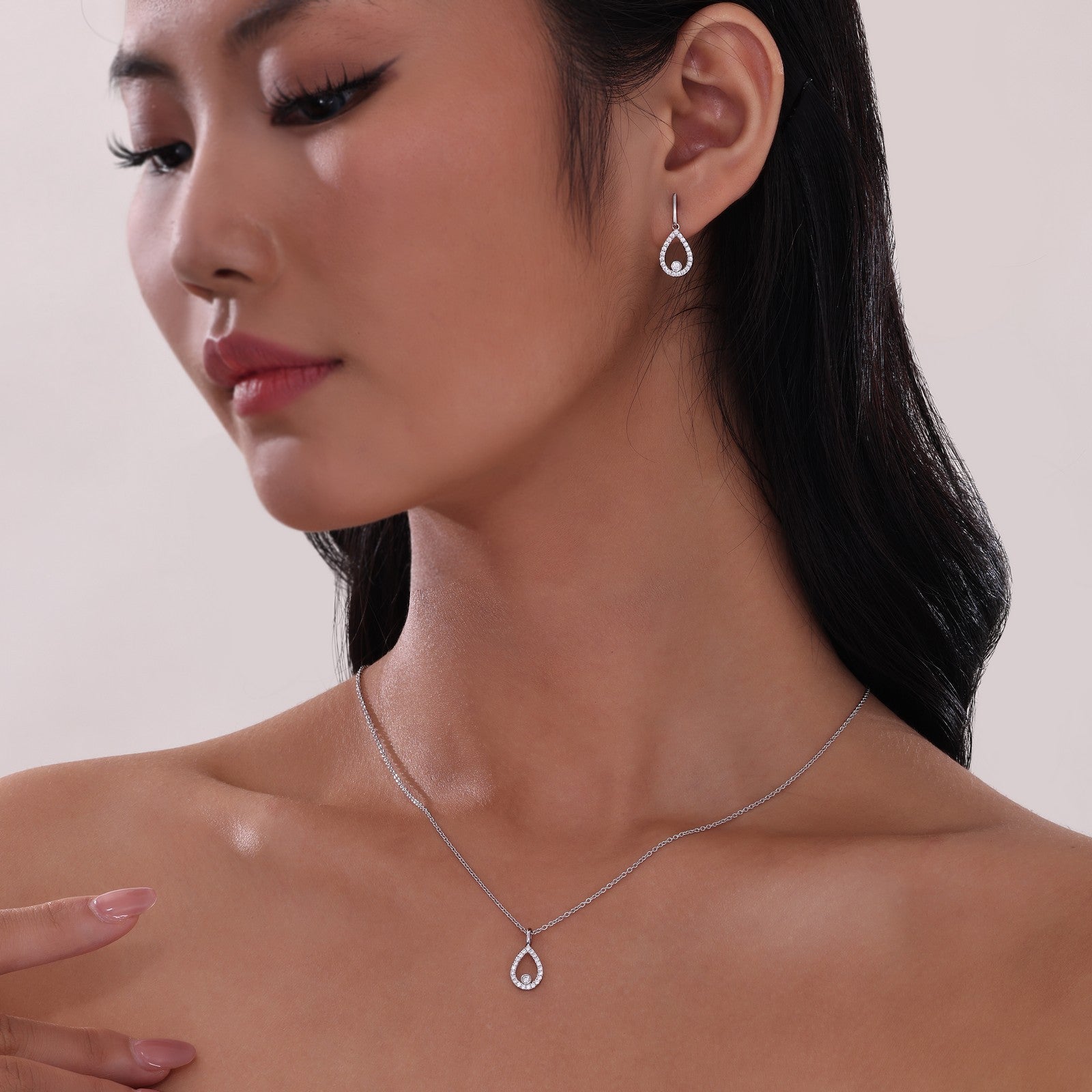 LAFONN Classic Pear-Shaped Necklace N2016CLP20