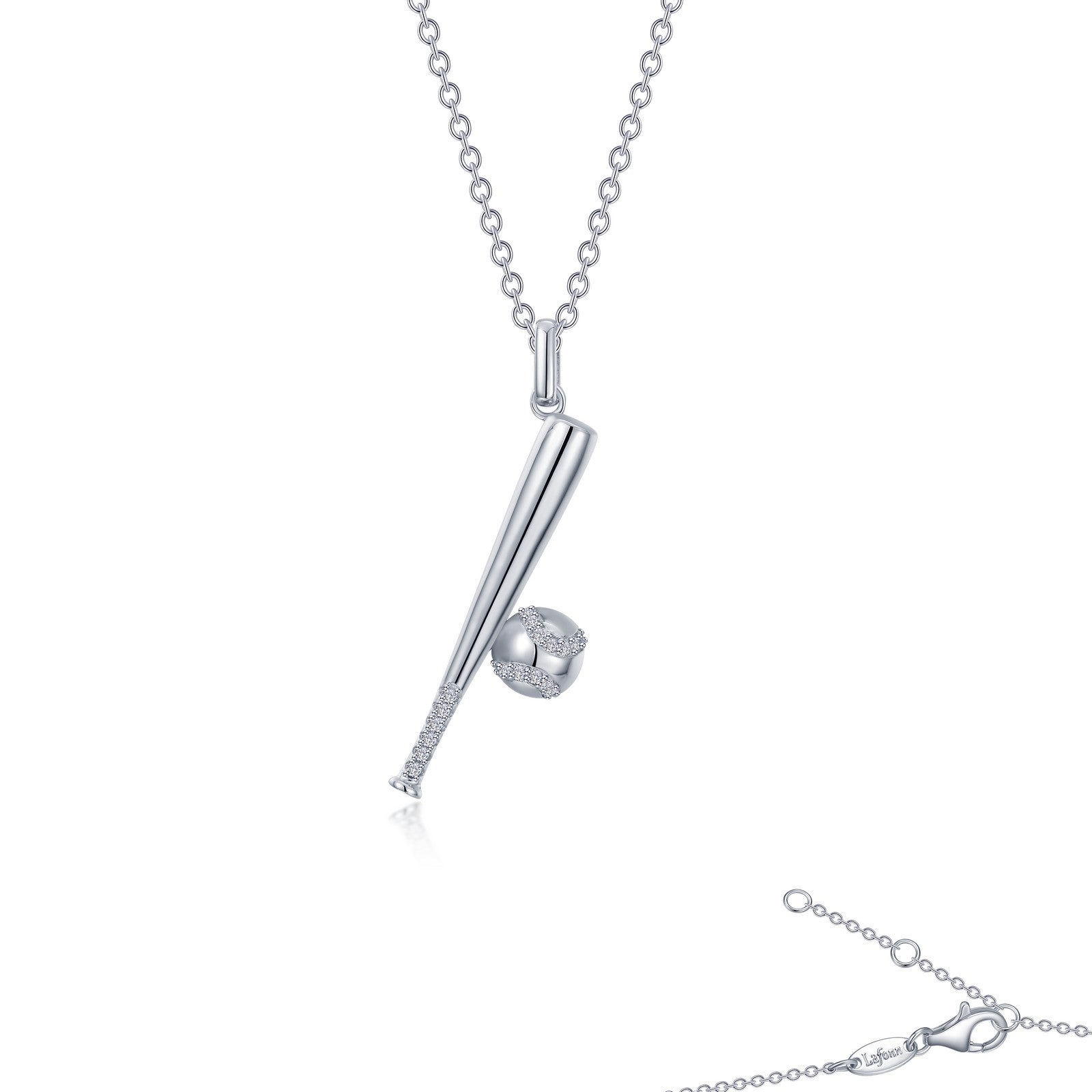 LAFONN Baseball and Bat Necklace N2020CLP20