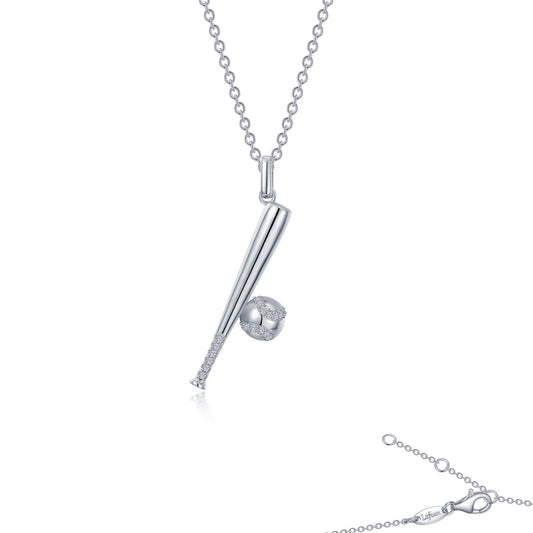 LAFONN Baseball and Bat Necklace N2020CLP20